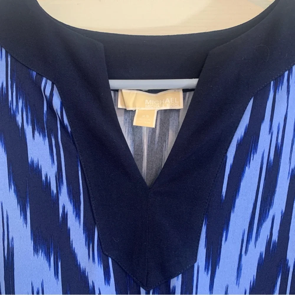 Michael Kors Crew Blue Kimono sleeves MIDI Dress XSmall